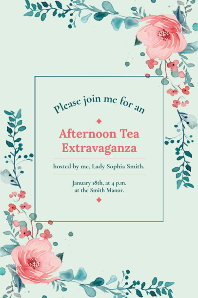Classy Invitation Maker for a Historical Romance-Inspired Tea Reunion