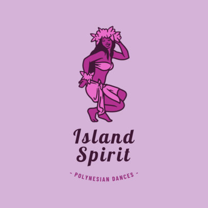 Polynesian Dance School Logo Generator with an Illustrated Dancer 