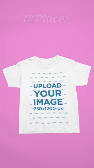 Gildan Round-Neck T-Shirt Video Featuring a Customizable Colored Backdrop