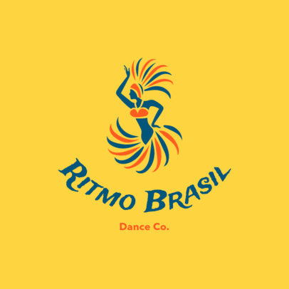 Brazilian Dance Academy Logo Creator with a Colorful Carnival Dancer