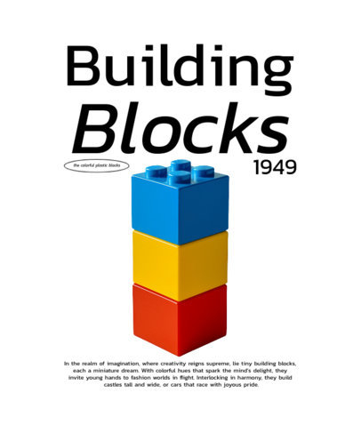T-Shirt Design Creator Featuring Colorful Toy Blocks and Customizable Text ed6996e