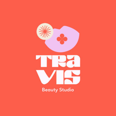 Logo Template for Beauty Bar With a Retro Y2K Aesthetic