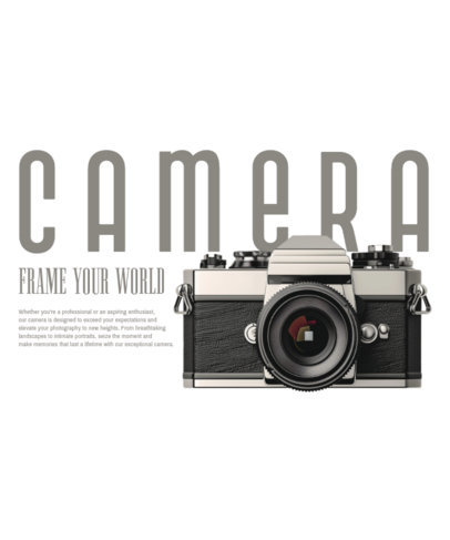 T-Shirt Design Template Featuring a Vintage Camera ed7000a