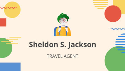 Business Card Maker with Backpackers Theme