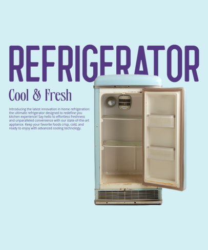 T-Shirt Design Creator Featuring an AI-Made Refrigerator ed7000f