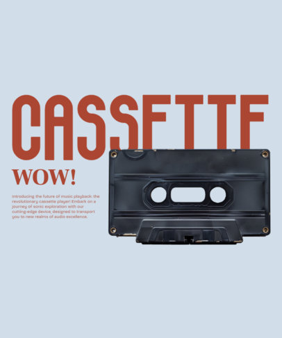 T-Shirt Design Generator Featuring a Cassette Graphic ed7000c