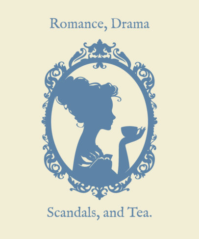 Classic T-Shirt Design Creator Inspired by a Historical Romance Show