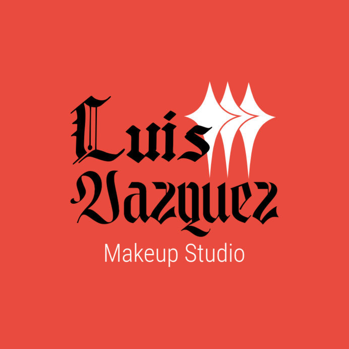 Logo Maker Featuring Three Stars for a Makeup Studio