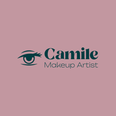Logo Maker Featuring an Eye Icon for a Makeup Artist