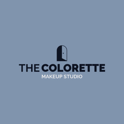 Logo Template Featuring a Door Graphic for a Makeup Studio