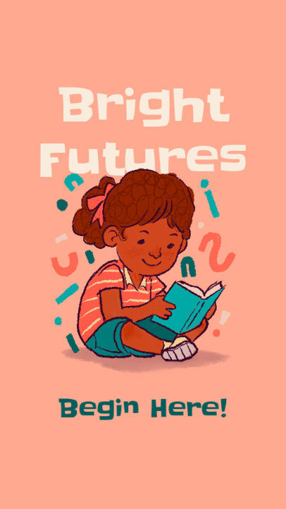 Holiday Instagram Story Creator Featuring a Bright Futures Quote for Children's Day 6598g