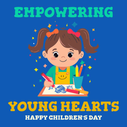 Instagram Post Generator With an Empowering Quote for Children's Day 6599b