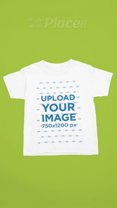 Video of a Gildan Round-Neck Tee Lying on a Colorful Setting 8281v