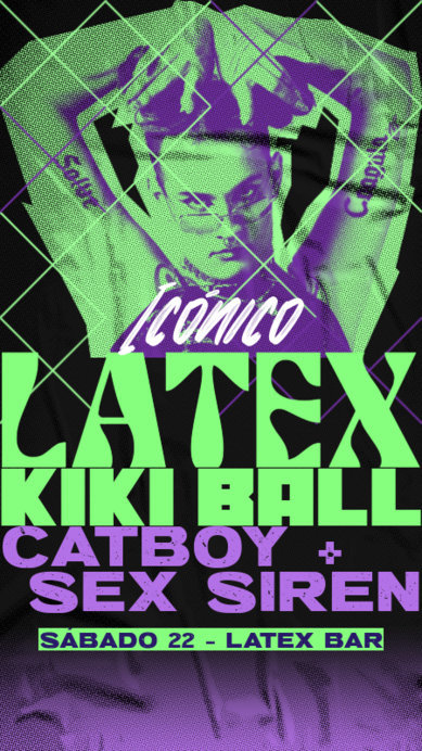 Instagram Story Template with Hand Graphics for a Kiki Ball-Themed Event