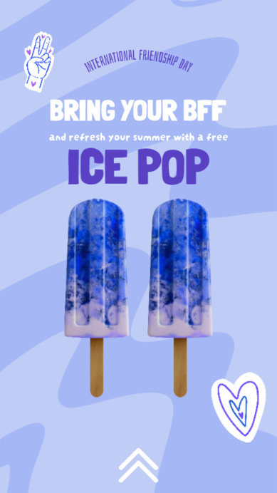 Instagram Story Generator for Friendship Day With Popsicle Promo