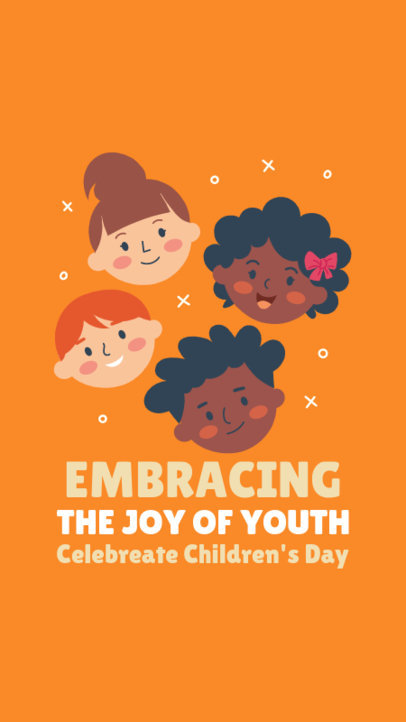 Instagram Story Maker Featuring Kids' Illustrations for Children's Day