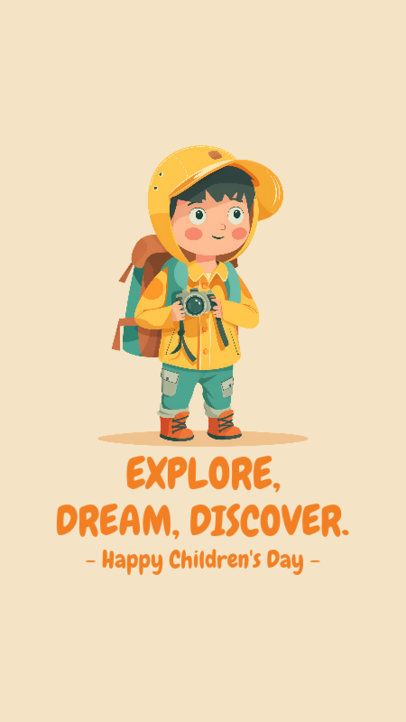 Instagram Story Generator With a Cheerful Quote for Children's Day