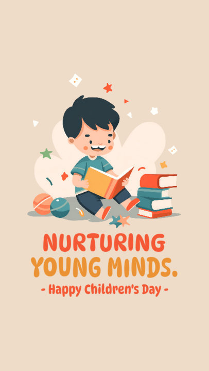 Instagram Story Creator for Children's Day With a Reader Child Graphic 6596d