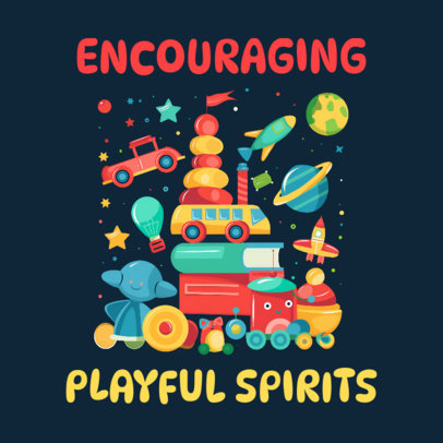 Holiday Instagram Post Generator for Children's Day With Toy Graphics 6596h