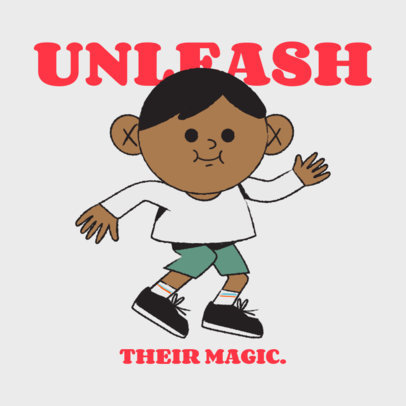 Quote Instagram Post Maker Featuring a Children's Day-Themed Illustration