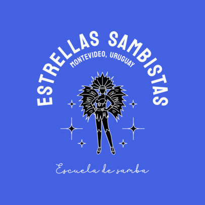 Logo Template for a Samba Academy Featuring a Female Dancer