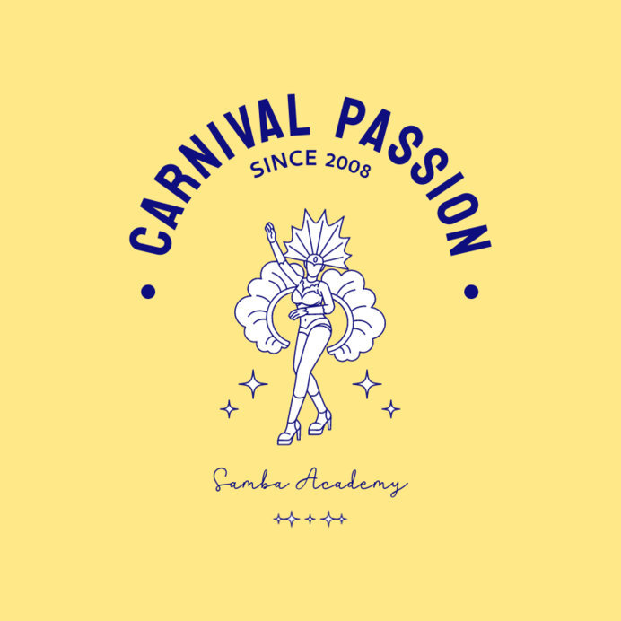 Samba Academy Logo Generator with a Carnival Dance Graphic