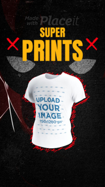 Video of a 3D Tee with Animated Graphics Inspired by an Irreverent Superhero 5498 8399v