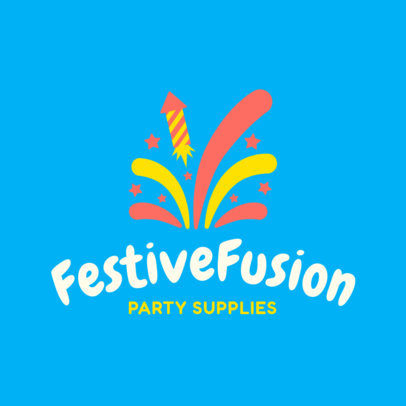 Party Supplies Store Logo Generator with Colorful Festive Graphics