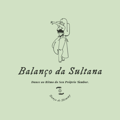 Online Logo Generator for a Dance Academy with a Female Dancer Graphic