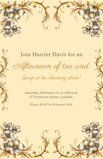 Royal-Themed Invitation Template Inspired by a Historical Romance TV Show