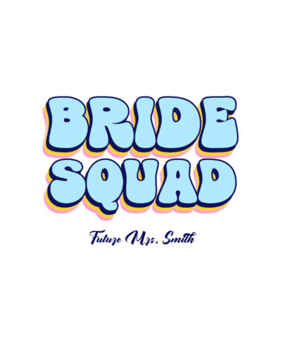 T-Shirt Design Maker Featuring a Chunky Text for a Bachelorette's Bride Squad