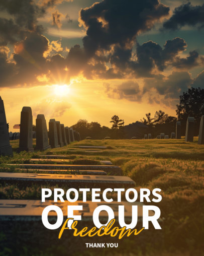 Instagram Post Template with a Quote to Honor Fallen Soldiers on Memorial Day 6602b