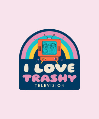 Retro T-Shirt Design Maker With a Trashy TV Quote Inspired by Real Housewives