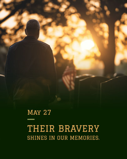 Instagram Post Creator with a Quote to Remember Fallen Soldiers on Memorial Day 6602d