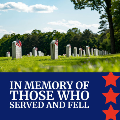 Instagram Post Maker Featuring a Caring Quote for Memorial Day 6603a