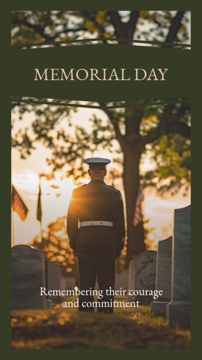 AI-Created Instagram Story Generator Featuring a Quote to Commemorate Memorial Day