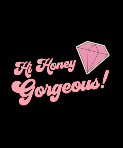 Quote T-Shirt Design Generator With a Diamond Graphic Inspired by Real Housewives