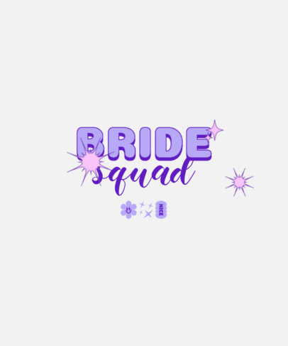 T-Shirt Design Generator for a Bachelorette Party's Bride Squad