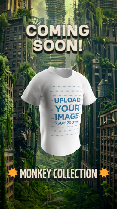 Round-Neck Tee Video for a Promotional Ad Inspired by an Apes Movie