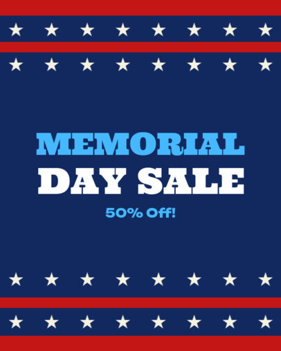 Instagram Post Generator Featuring an Attractive Memorial Day Promo 5930n-6605