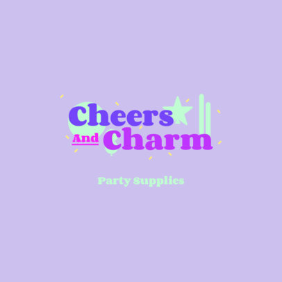 Party Supplies Store Logo Maker Featuring Festive Icons