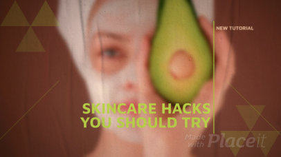 Intro Video Template with Animated Pictures and Text for a Makeup Tutorial