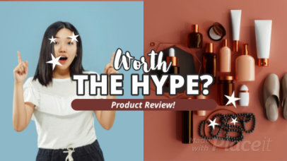 Intro Video Generator with Animated Text for a Makeup Product Review 