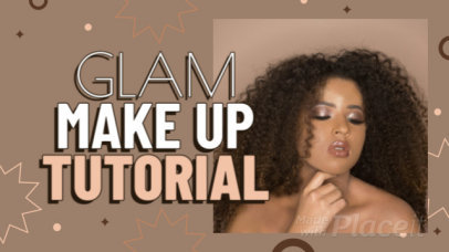 Intro Video Template Featuring Animated Text for a Makeup Tutorial