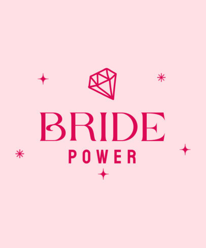 T-Shirt Design Maker with a Diamond Icon for a Bachelorette Party