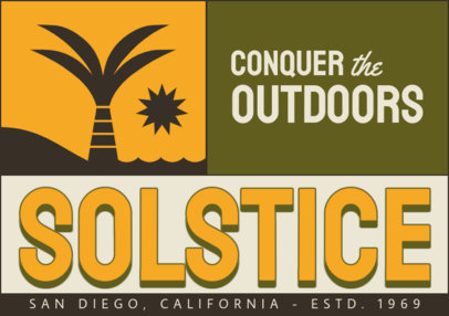 T-Shirt Label Template for an Outdoors Attire Store ED-7005k