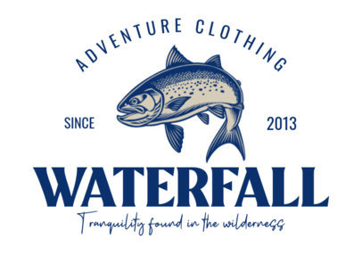 T-Shirt Label Template for Adventure Clothing Brands With a Fish Graphic ED-7007c