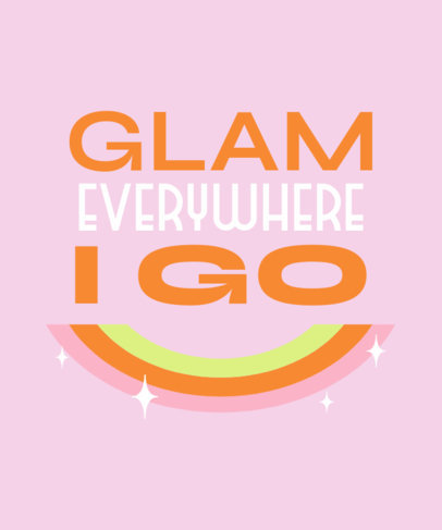 T-Shirt Design Creator Featuring a Glam Quote Inspired by a Real Housewives Show