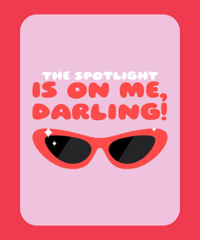 T-Shirt Design Maker With Illustrated Sunglasses Inspired by Real Housewives