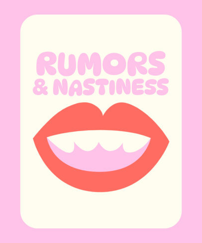 T-Shirt Design Generator With a Rumors Quote for Real Housewives Enthusiasts